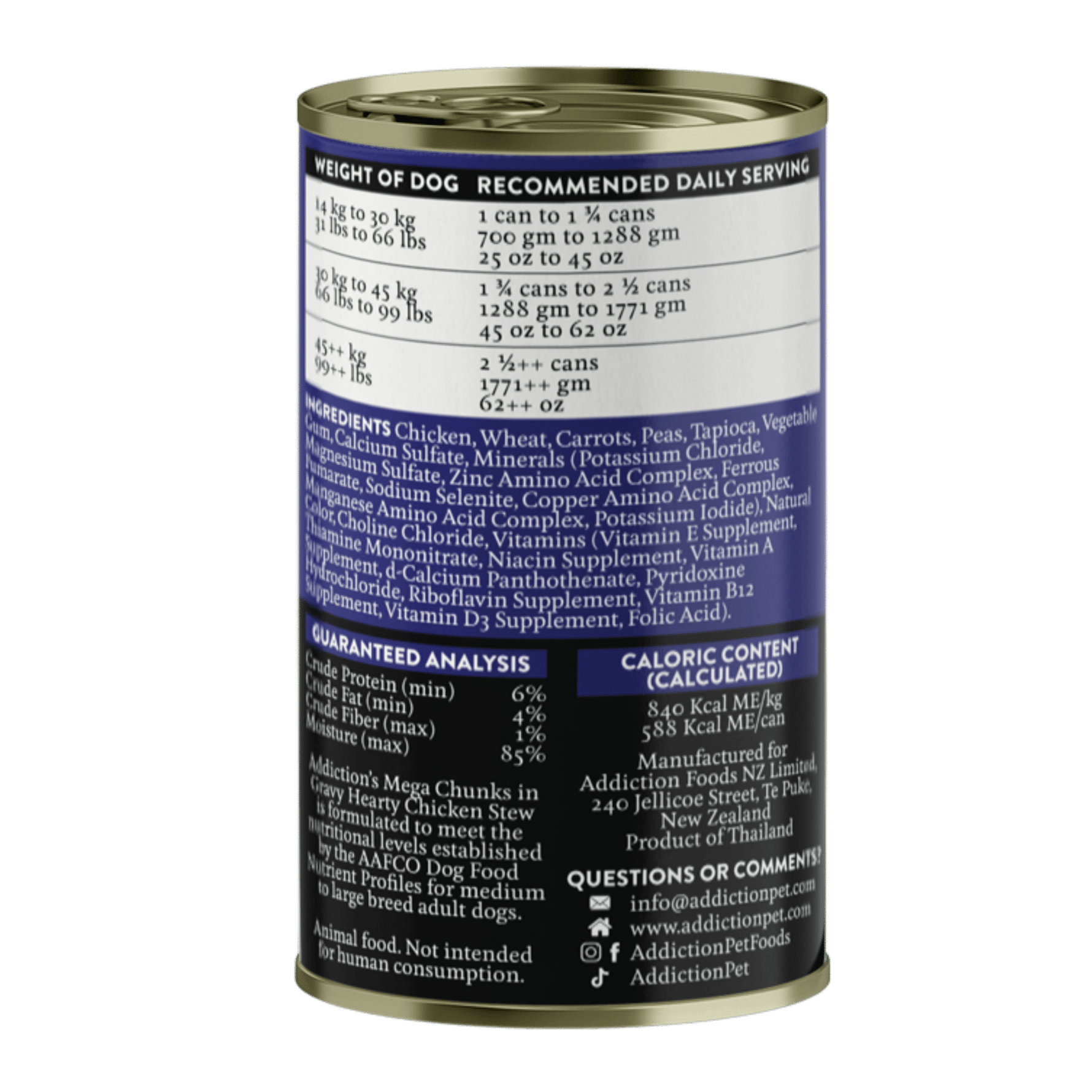 Mega Hearty Chicken Chunks in Gravy Wet Dog Food 700g - Addiction Singapore