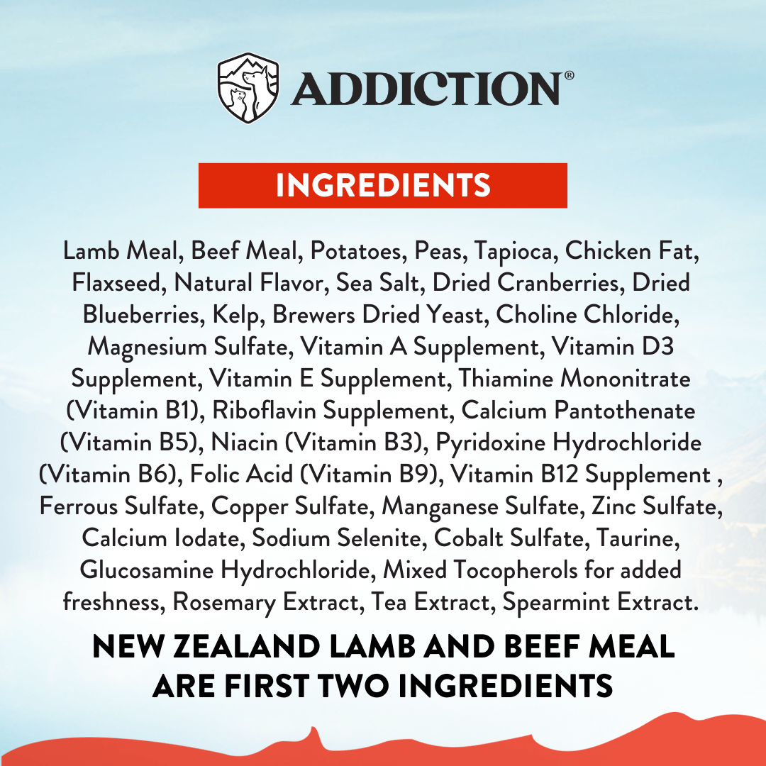 Mega Lamb & Beef Adult Dry Dog Food 20kg - Addiction Singapore