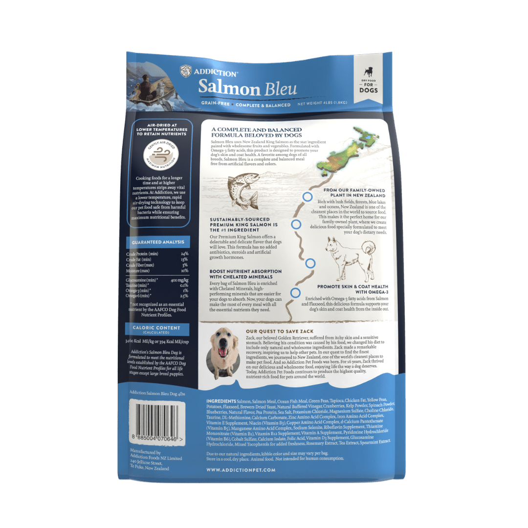 Salmon Bleu Dry Dog Food 1.8kg, 9kg - Addiction Singapore
