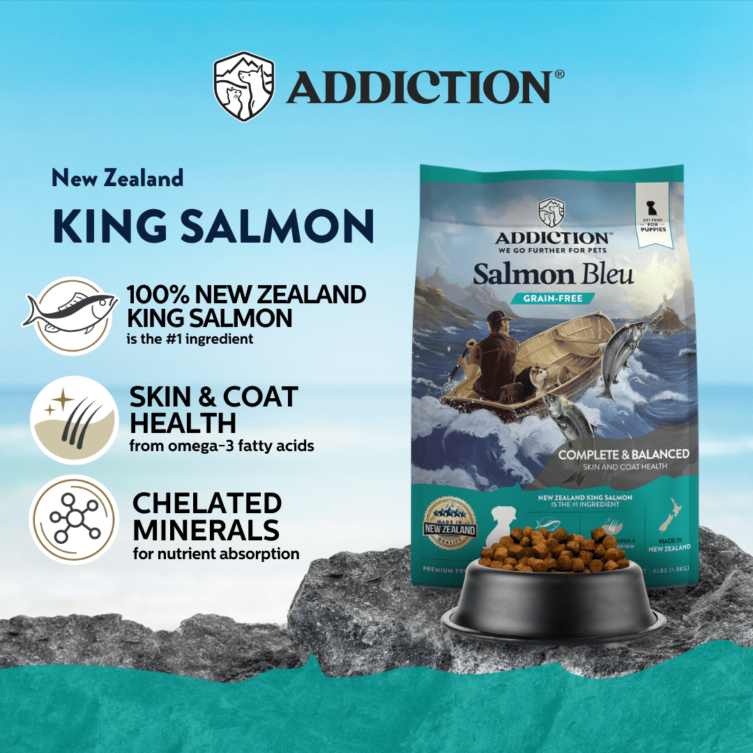 Salmon Bleu Puppy Dry Dog Food 1.8kg, 9kg - Addiction Singapore