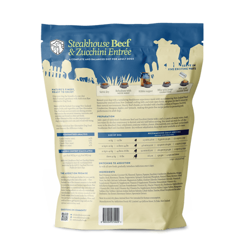 Steakhouse Beef & Zucchini Raw Alternative Dog Food