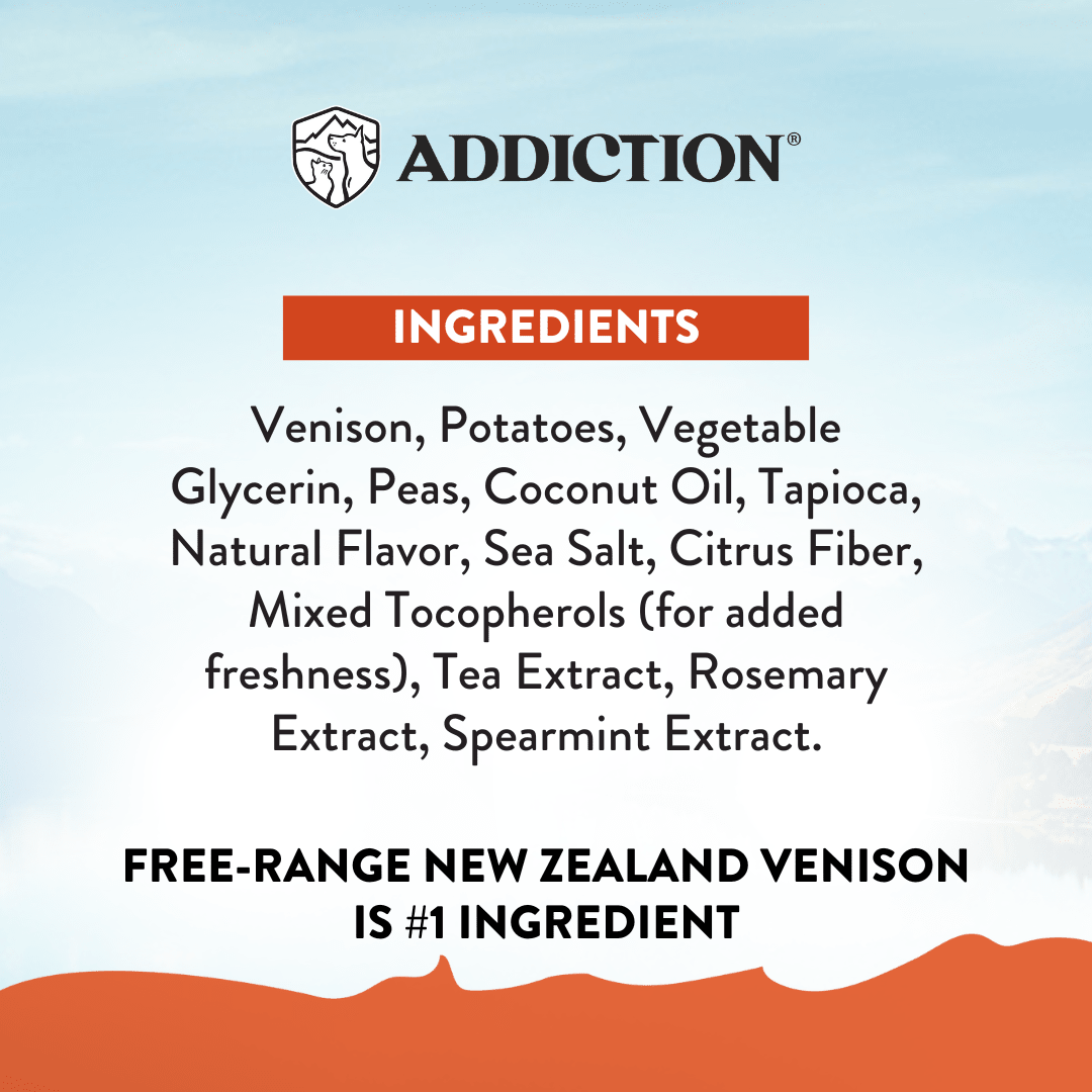 Venison Meaty Bites - Hypoallergenic Dog Treats 113g - Addiction Singapore