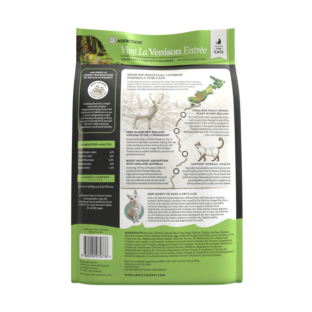 Viva La Venison Dry Cat Food 1.8kg - Addiction Singapore
