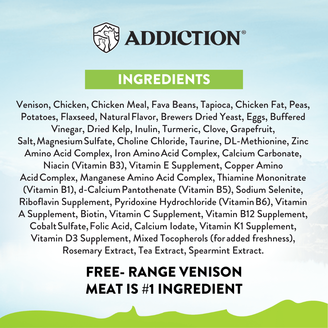 Viva La Venison Dry Cat Food 1.8kg - Addiction Singapore