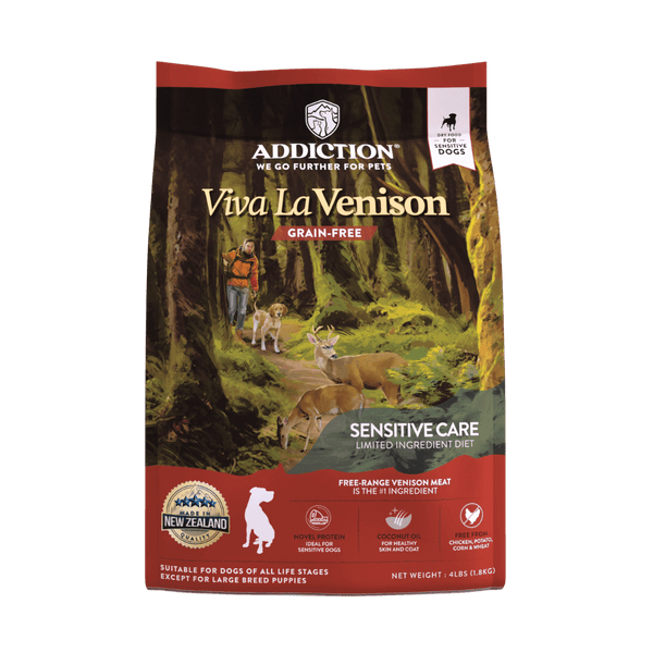 Viva La Venison Grain-Free Dry Dog Food 1.8kg, 9kg - Addiction Singapore