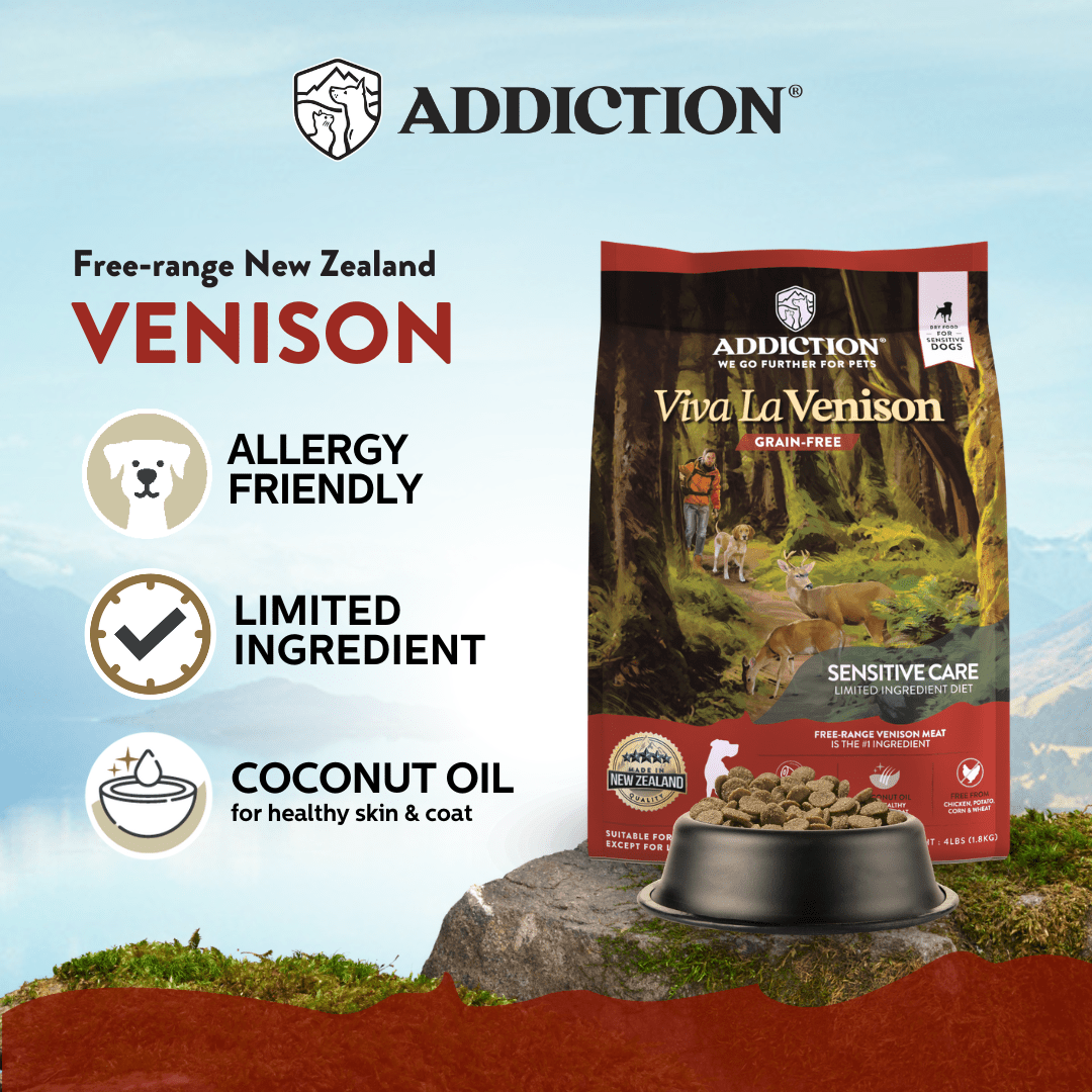 Viva La Venison Dry Dog Food 1.8kg, 9kg - Addiction Singapore