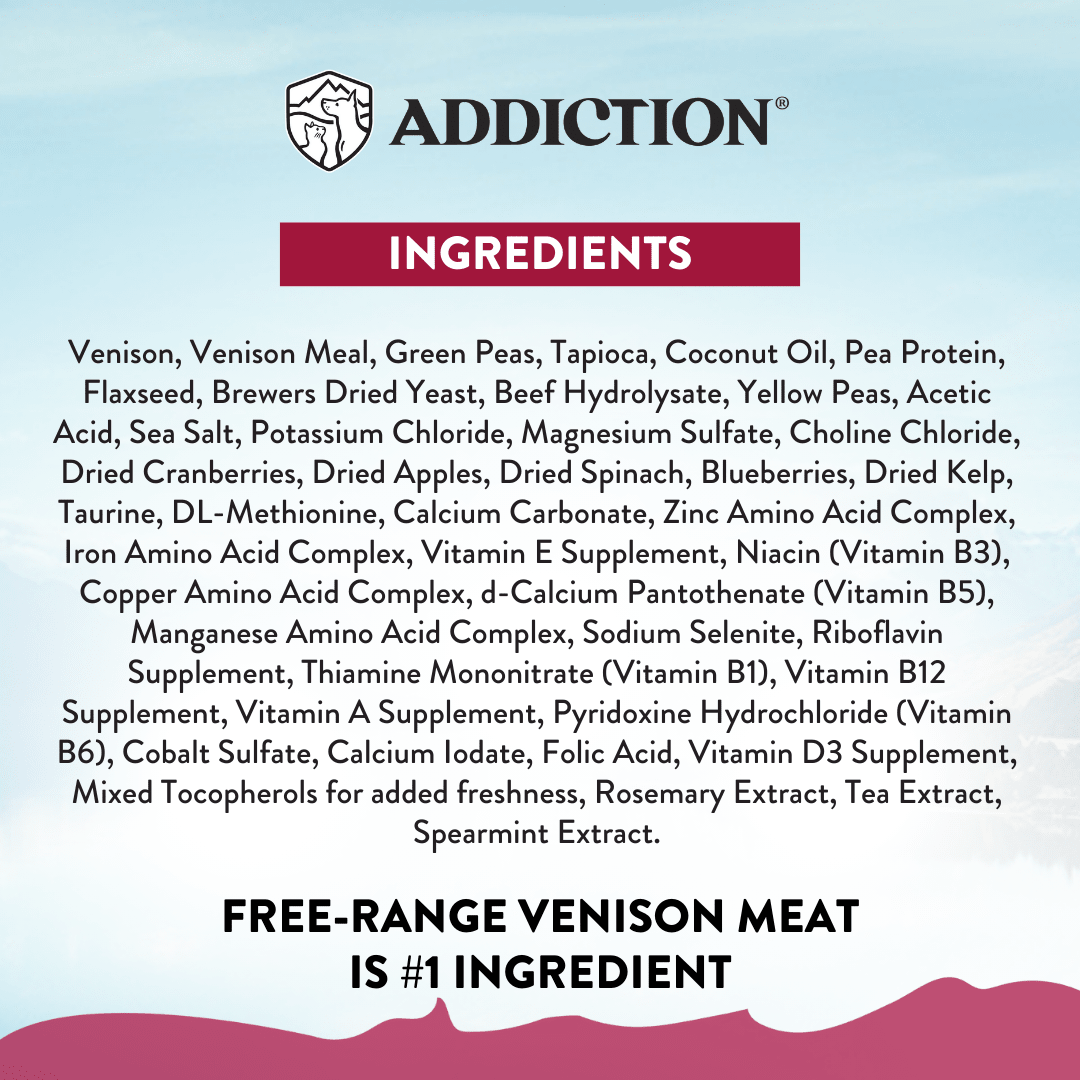 Viva La Venison Grain - free Venison Small Breed Dry Dog Food 1.5kg - Addiction Singapore