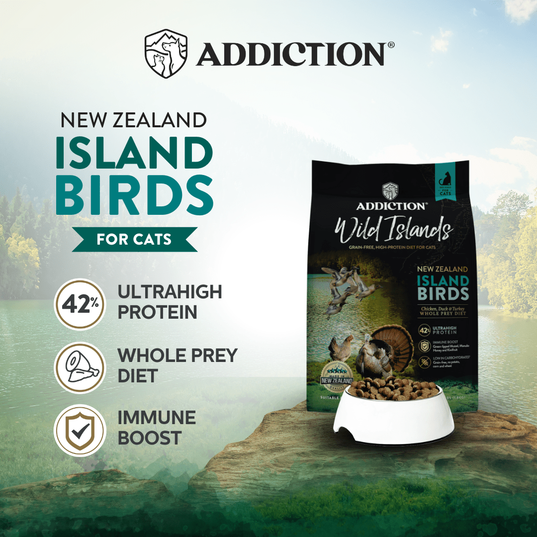 Wild Islands Bird NZ Duck, Turkey & Chicken Dry Cat Food 1.8kg, 4.5kg - Addiction Singapore