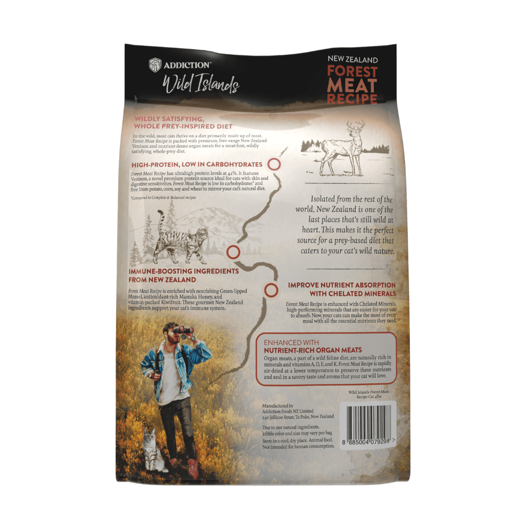 Wild Islands Forest Meat Premium Venison Dry Cat Food 1.8kg, 4.5kg - Addiction Singapore
