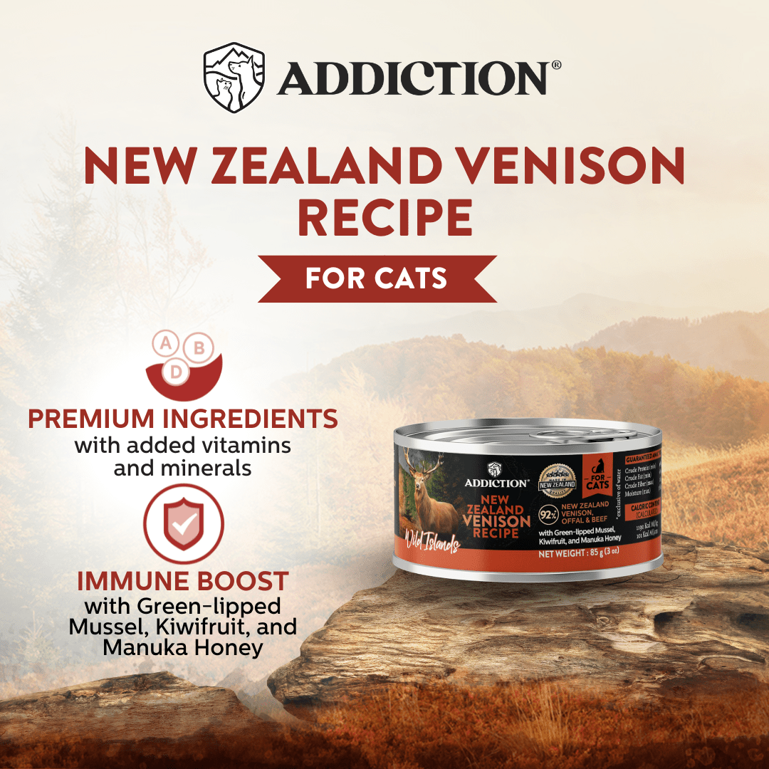 Wild Islands Forest Venison and Beef Wet Cat Food 85g - Addiction Singapore
