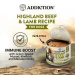 Wild Islands Highland Beef & Lamb Wet Can Dog Food 185g - Addiction Singapore