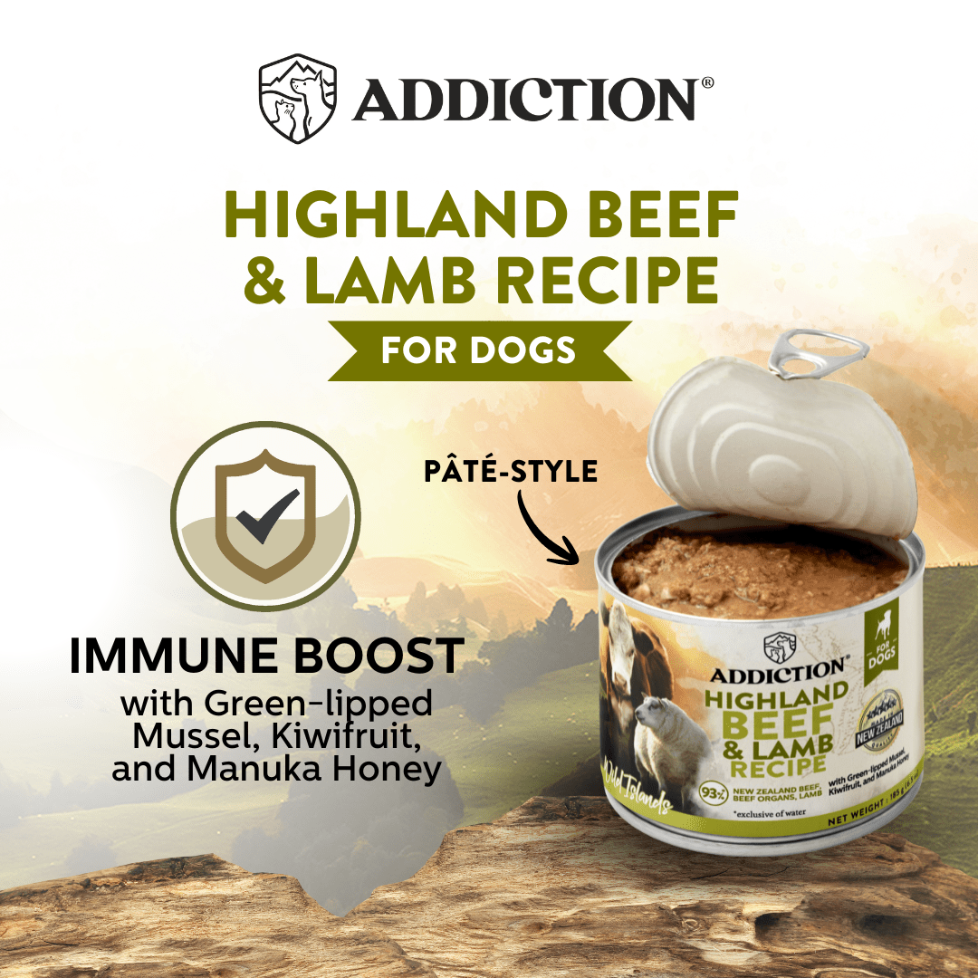 Wild Islands Highland Beef & Lamb Wet Can Dog Food 185g - Addiction Singapore