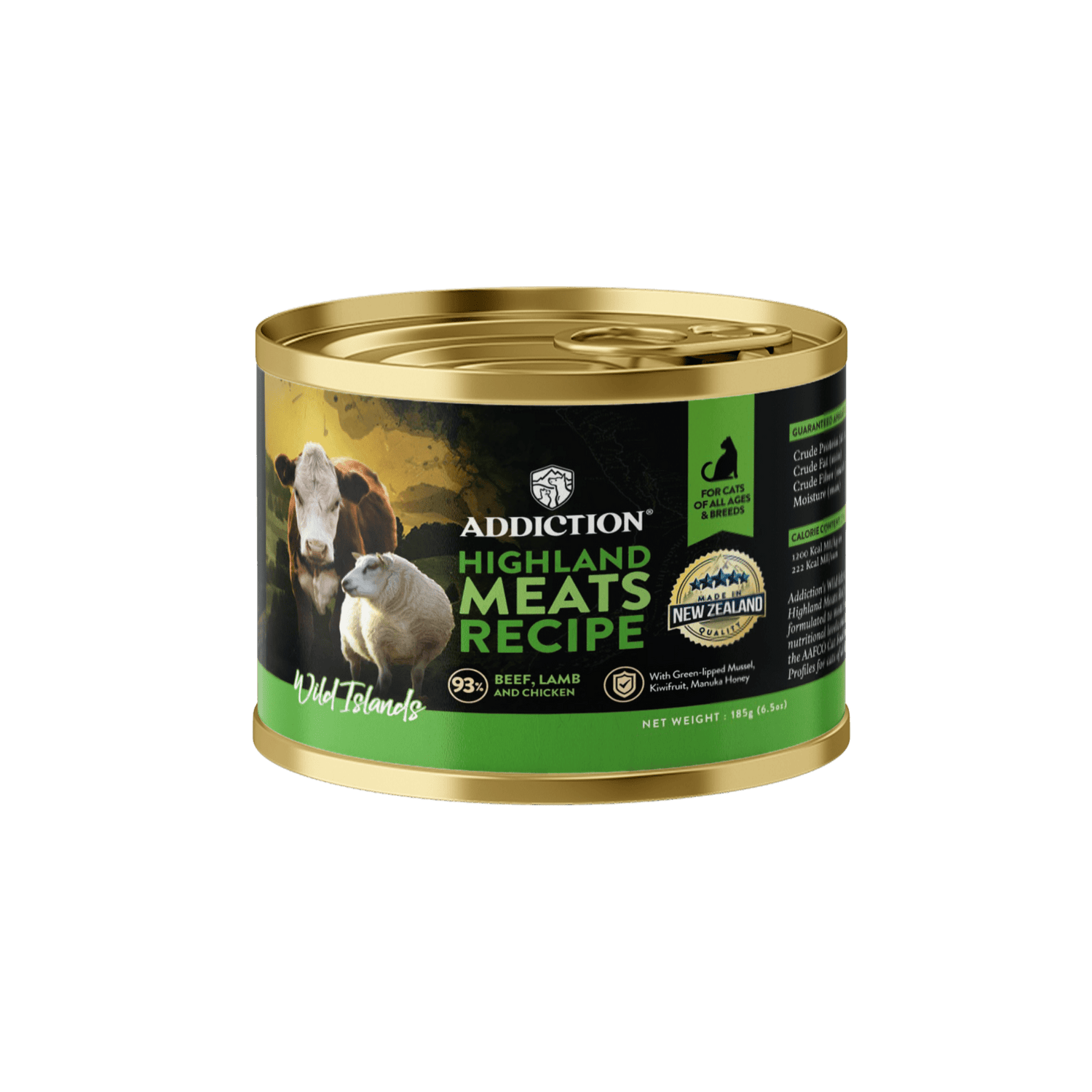 Wild Islands Highland Meats Beef & Lamb Canned Cat Food 185g - Addiction Singapore