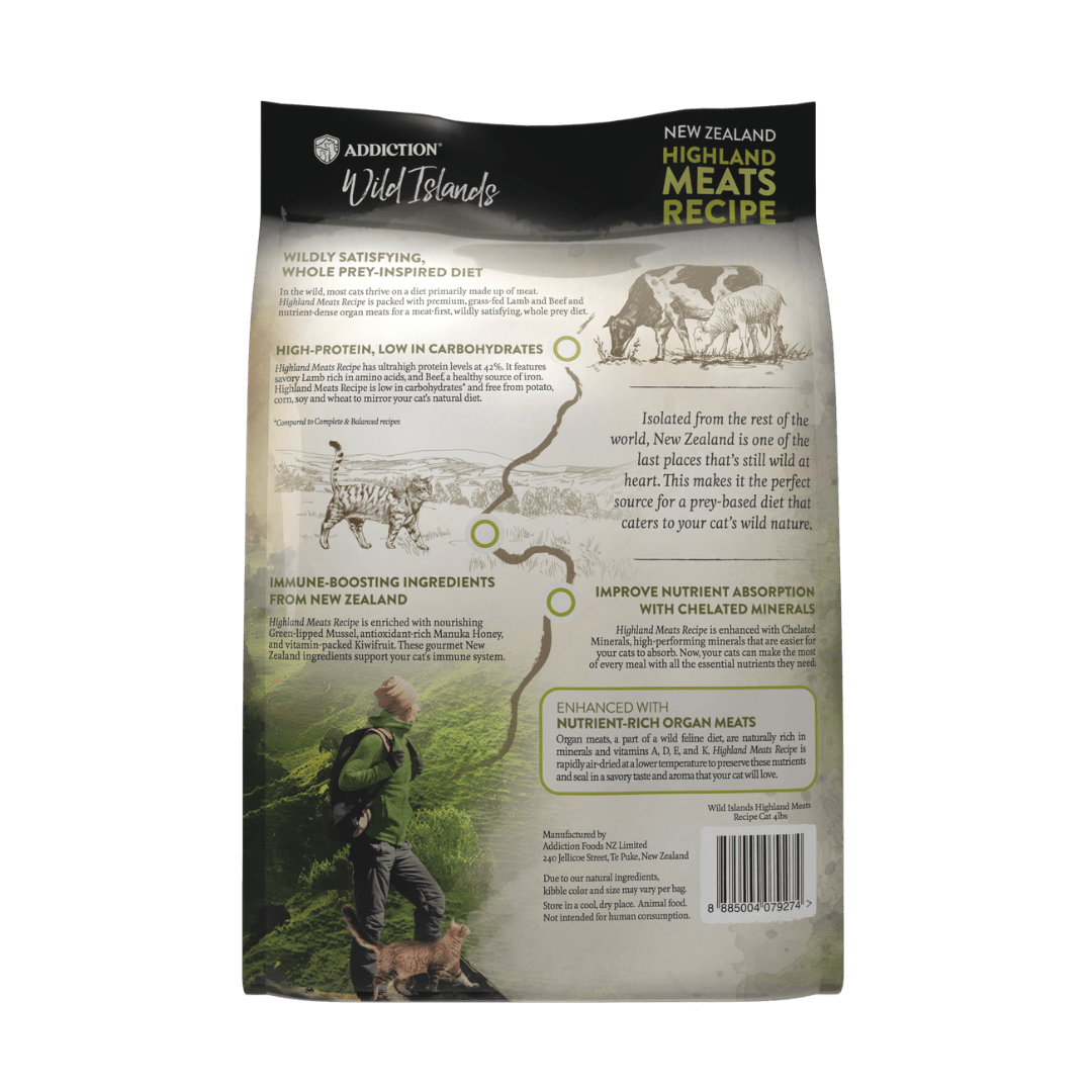 Wild Islands Highland Meats Beef & Lamb Dry Cat Food 1.8kg, 4.5kg - Addiction Singapore