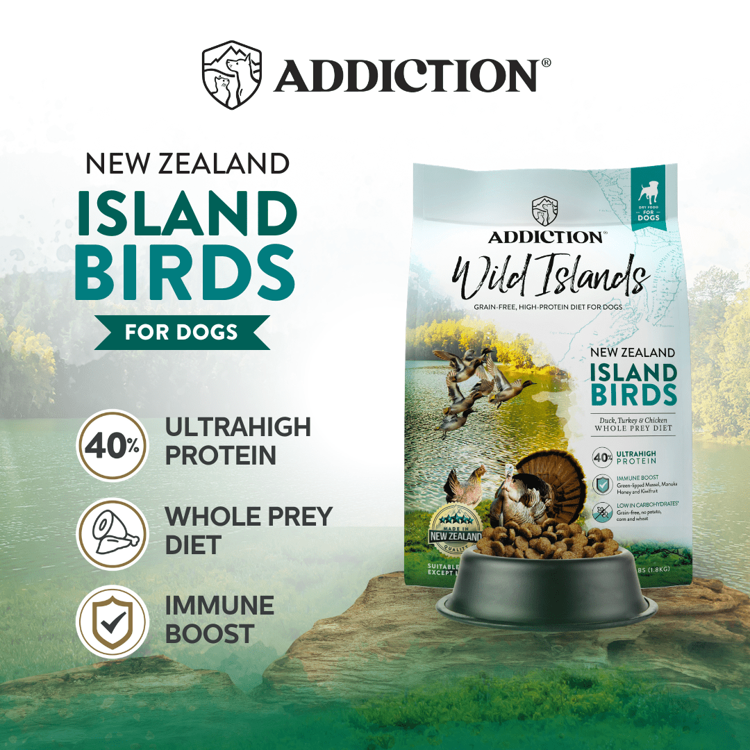 Wild Islands Island Bird NZ Duck, Turkey & Chicken Dry Dog Food 1.8kg, 9kg - Addiction Singapore