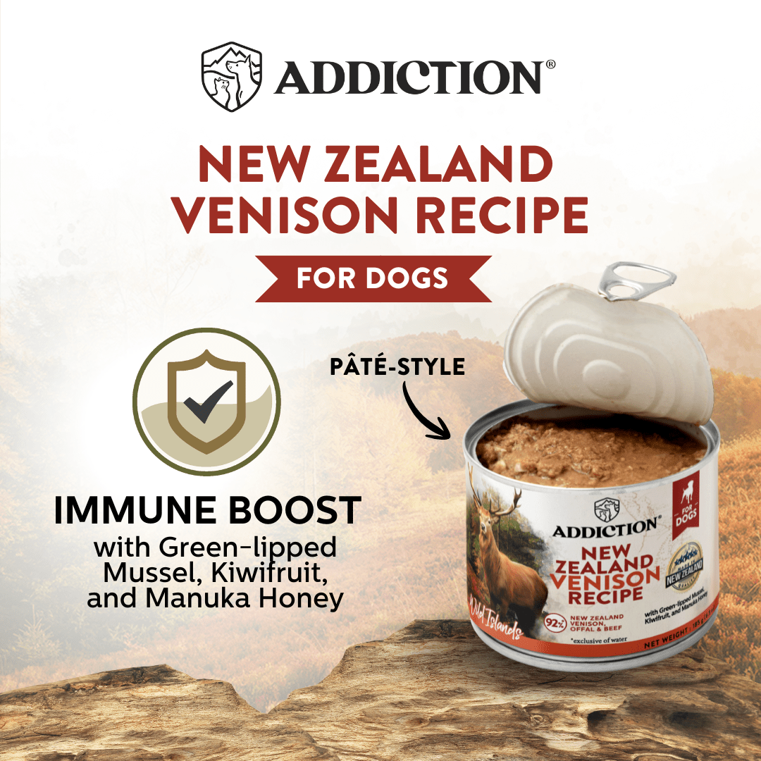 Wild Islands NZ Venison Wet Can Dog Food 185g - Addiction Singapore