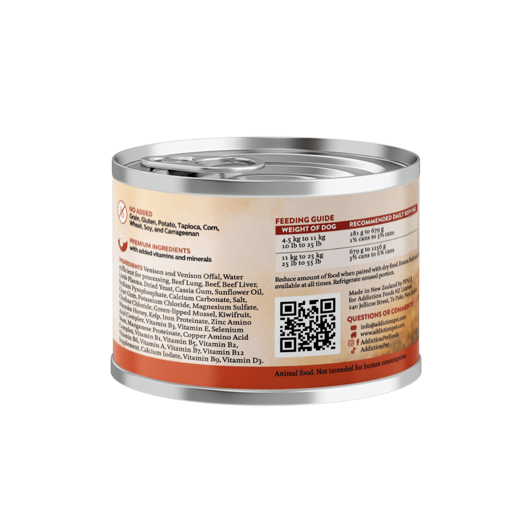 Wild Islands NZ Venison Wet Can Dog Food 185g - Addiction Singapore