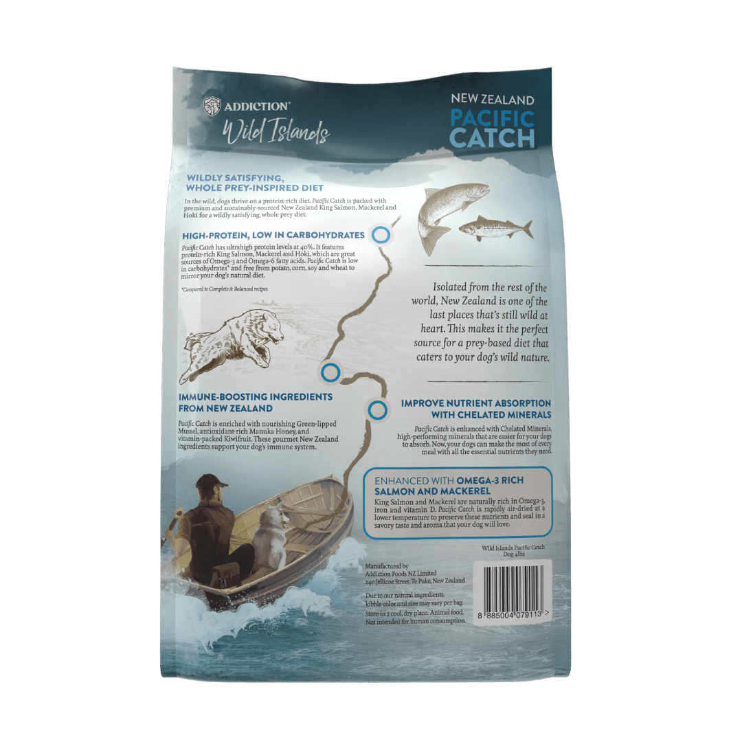 Wild Islands NZ Pacific Catch Salmon, Mackarel & Hoki Dry Dog Food 1.8kg, 9kg - Addiction Singapore