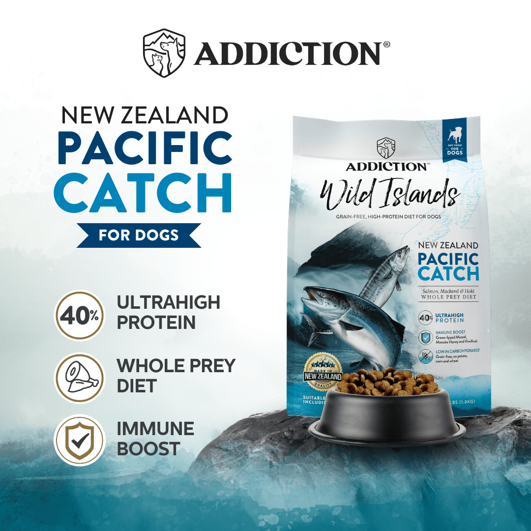 Wild Islands NZ Pacific Catch Salmon, Mackarel & Hoki Dry Dog Food 1.8kg, 9kg - Addiction Singapore