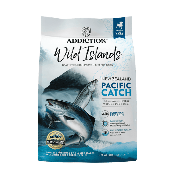 Wild Islands NZ Pacific Catch Salmon, Mackarel & Hoki Grain-Free Dry Dog Food 1.8kg, 9kg - Addiction Singapore