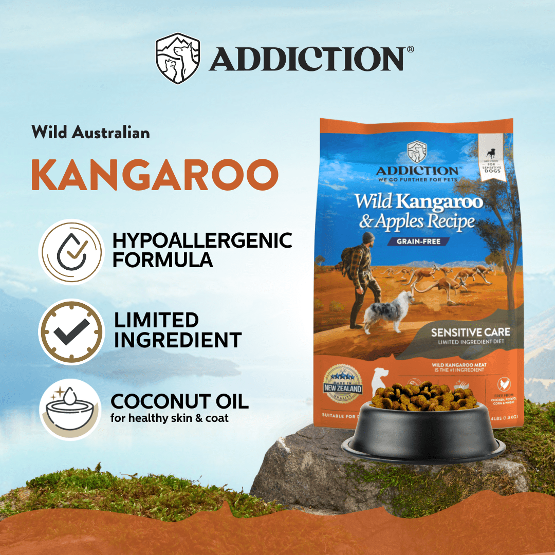 Wild Kangaroo & Apples Dry Dog Food 1.8kg, 9kg - Addiction Singapore