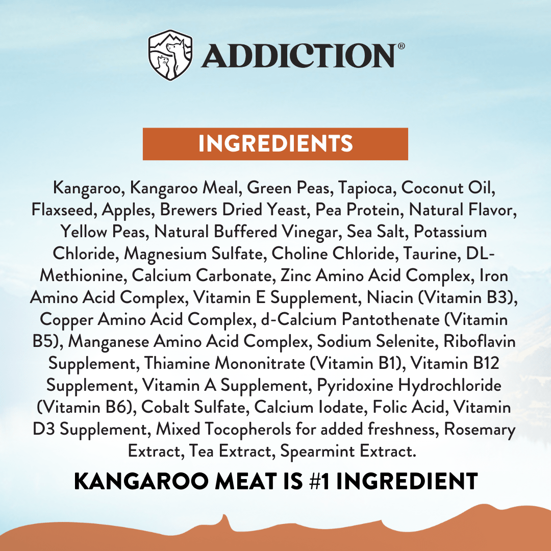 Wild Kangaroo & Apples Dry Dog Food 1.8kg, 9kg - Addiction Singapore