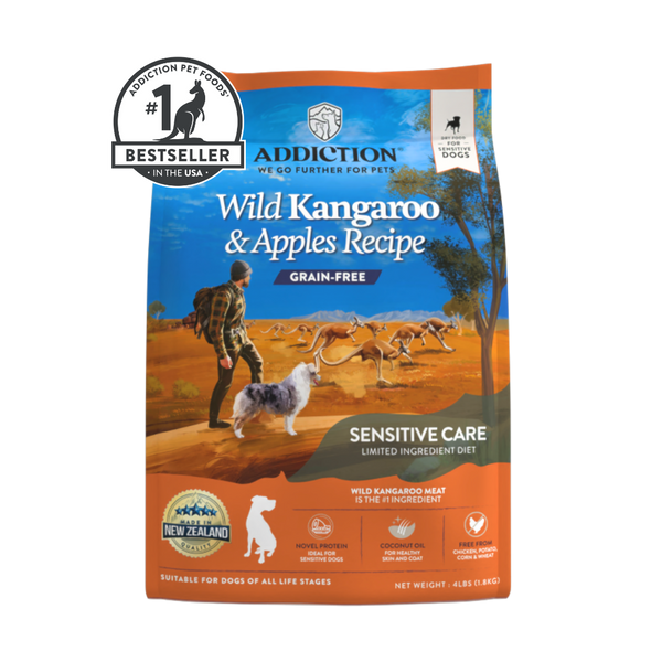 Wild Kangaroo & Apples Grain-Free Dry Dog Food 1.8kg, 9kg - Addiction Singapore