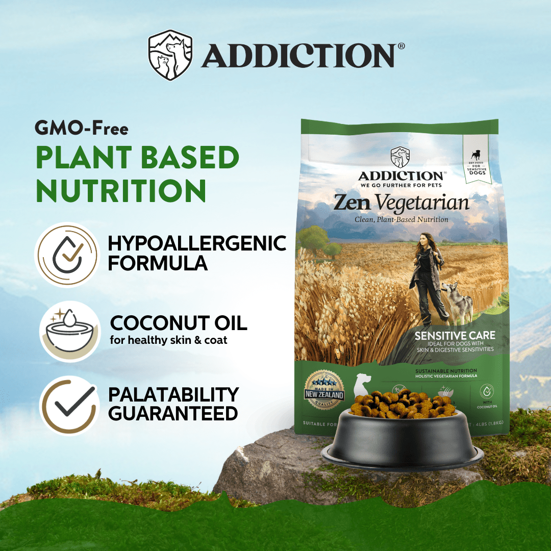Zen Vegetarian Dry Dog Food 1.8kg, 9kg - Addiction Singapore